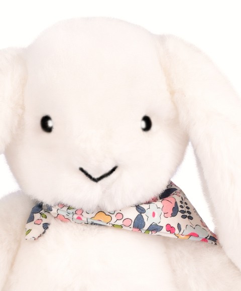 Peluche lapin Blanc 35 cm - Lapin Fleurette- DC4301.jpg