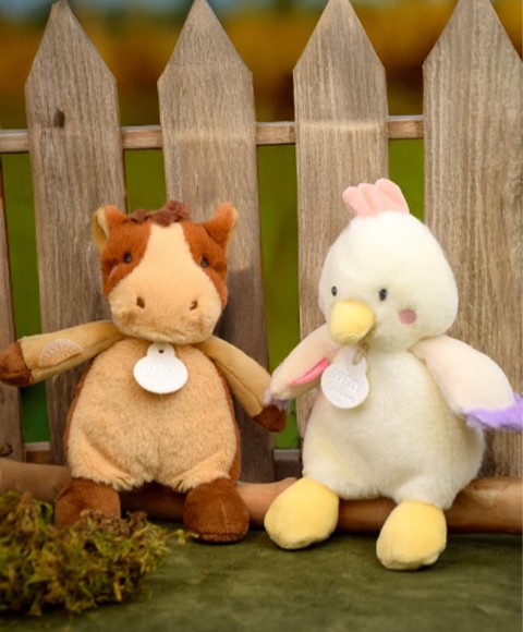 DOUDOU de la ferme CHEVAL ET POULE
