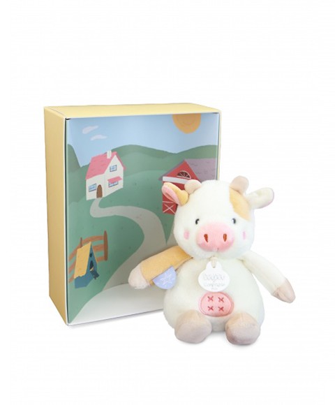 DC4358 vache  DOUDOU de la ferme avec boite sonore