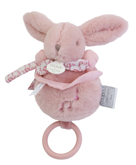 Lapin DOUDOU® - boite à musique lapin - 20 cm - Rose- dc4366-7.jpg