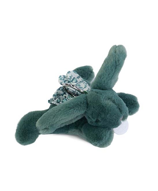 Lapin DOUDOU® - Porte-clé Peluche Lapin vert - Vue de face