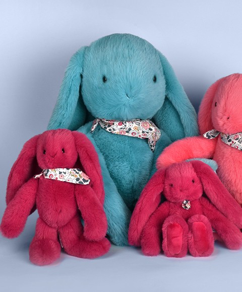 dc4588-dc4591-dc4596-dc4598 lapin fleurette doudou et compagnie