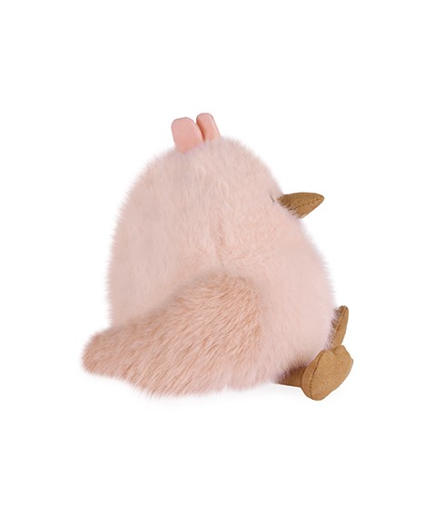 Peluche rose PIOU de côté