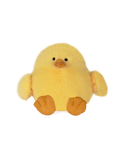 Peluche poussin jaune de face