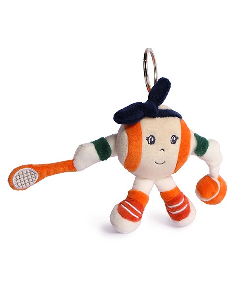 Porte-clés peluche Roland-Garros – Madame Balle blanche –12 cm