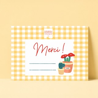 Carte de Remerciement Personnalisable "Merci !"