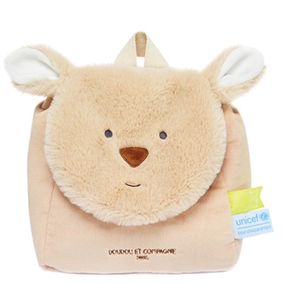 Sac à dos bébé peluche kangourou - 20 x 20 x 10 cm - Unicef