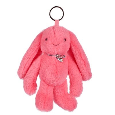 Porte clé peluche Lapin corail – 18 cm - Lapin Fleurette