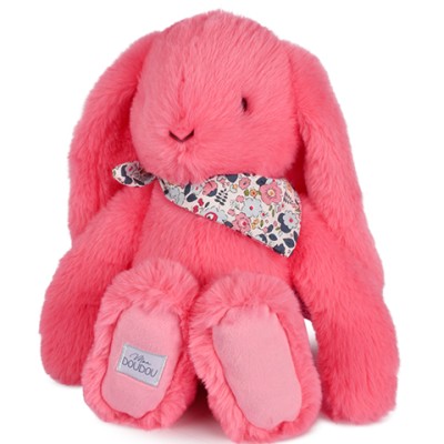 Peluche Lapin corail – 35 cm - Lapin Fleurette