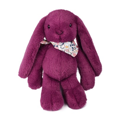 LAPIN FLEURETTE - Blanc 35 cm - Prune