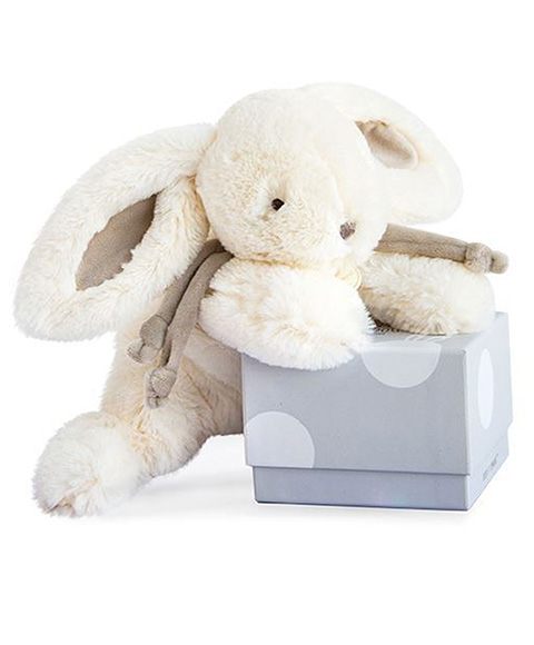 Miffy peluche fluffy taupe, peluche 35cm lapin pour cadeau bébé