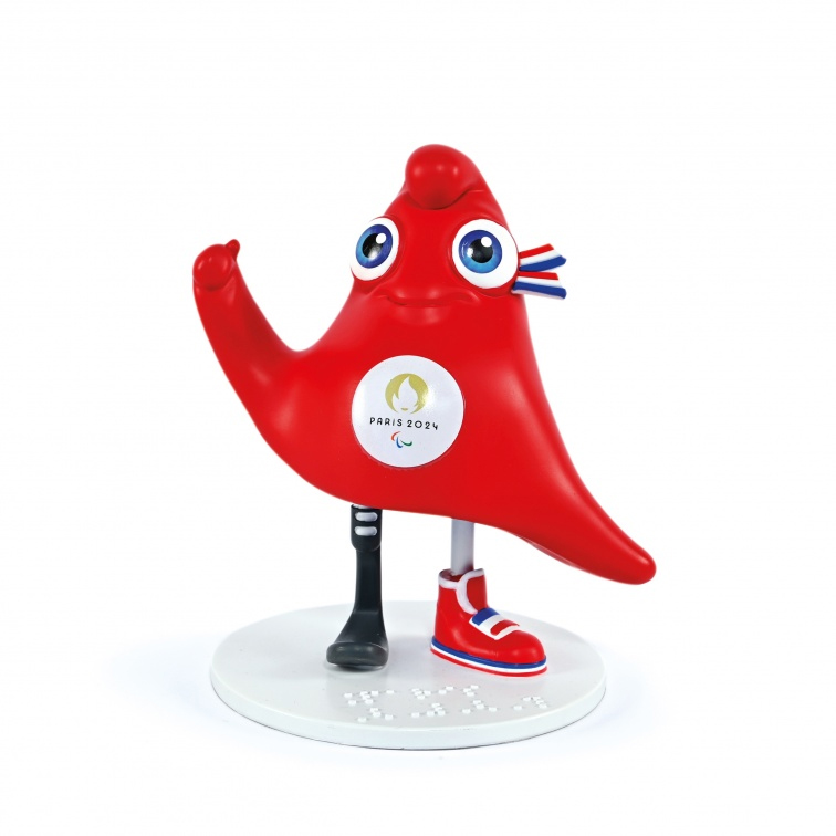 Figurine Mascotte Paralympique officielle Jeux de Paris 2024 Doudou et compagnie JO2508