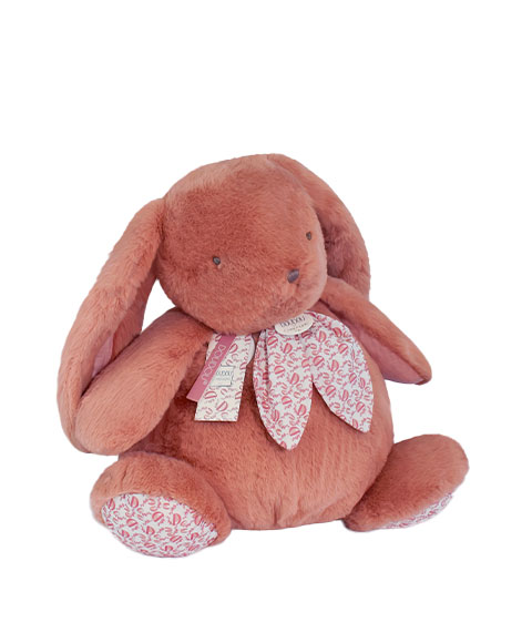 lapin  geant rose avec foulard